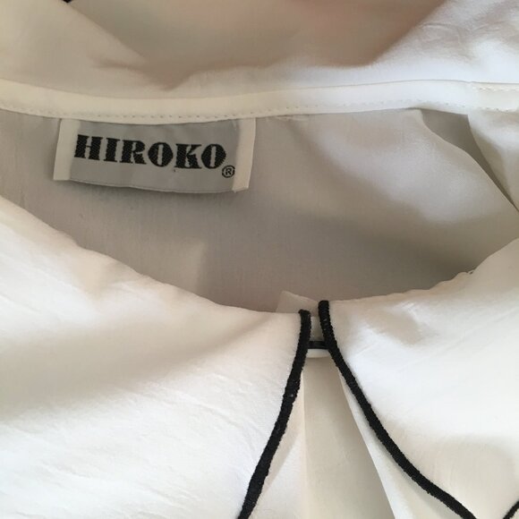 Vintage Bibbed Collar White Button Down Performance Choir Blouse - Picture 10 of 16